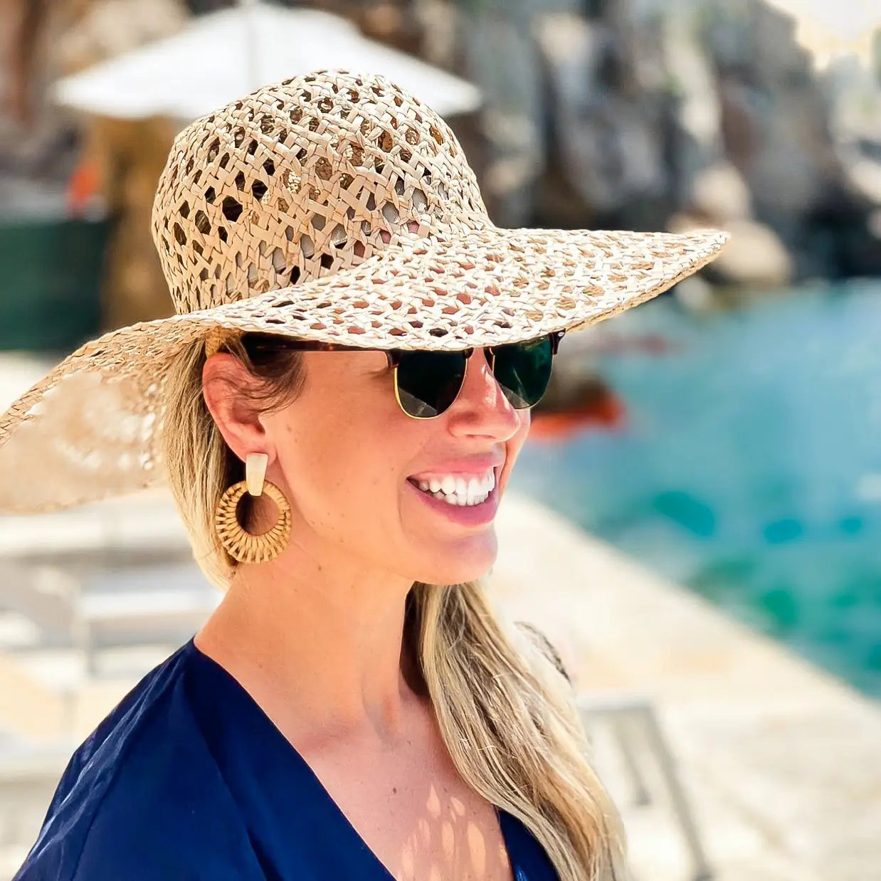 Cream Bali Button Statement Studs image 1