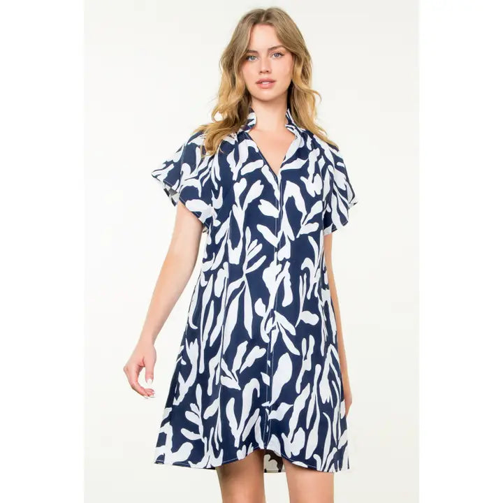 Flutter Sleeve Print Dress image 3