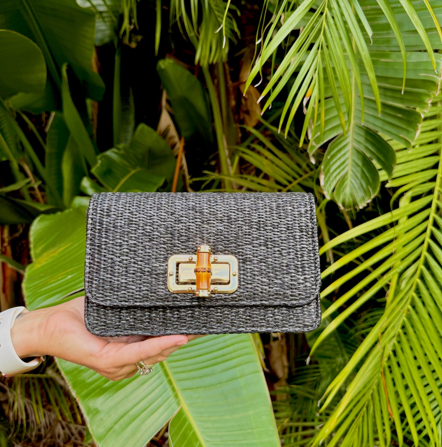 Black Bamboo Clutch image 1