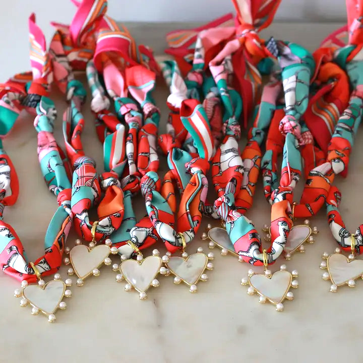 The Scarlett Heart Scarf Necklace image 1