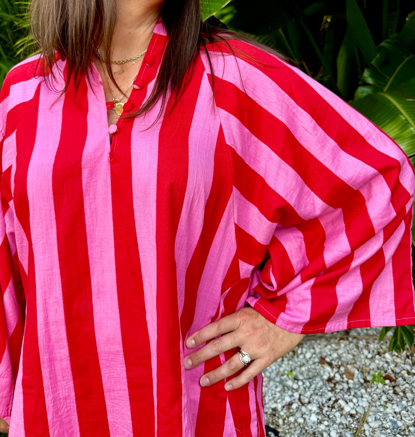 Betsy Caftan (Pink/ Red) image 1