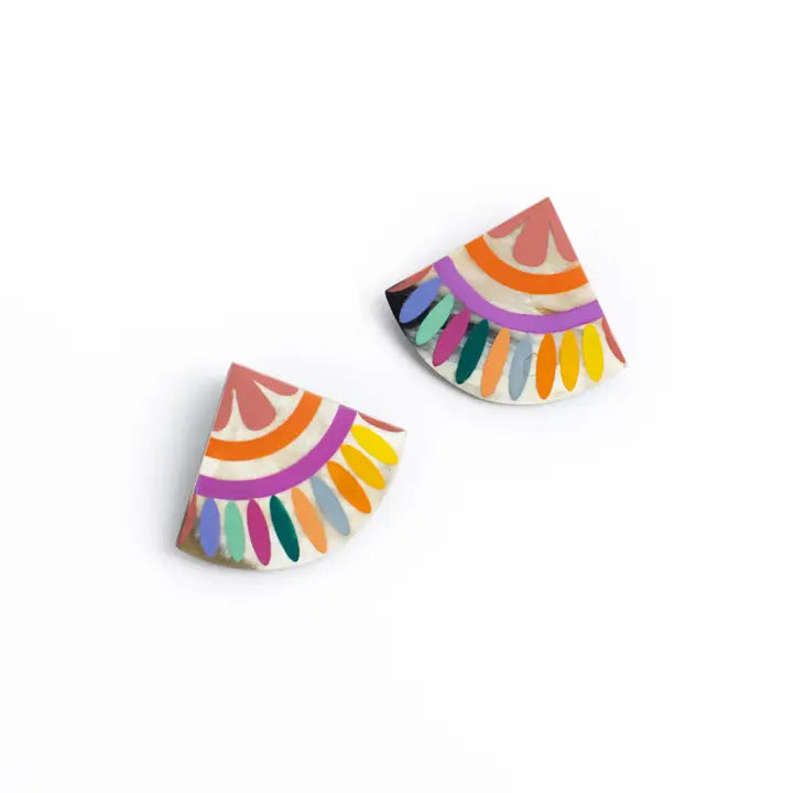 Rainbow Tile Earrings image 0