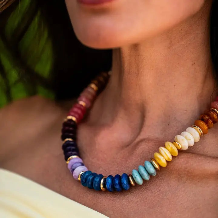 Italian Coast Resin Necklace image 1