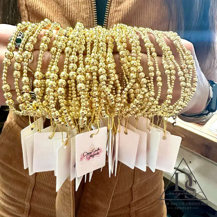 Grace 18k Gold Stretchbrass Stretch Bracelet -Various Sizes image 0