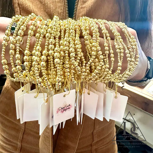 Grace 18k Gold Stretchbrass Stretch Bracelet -Various Sizes image 0