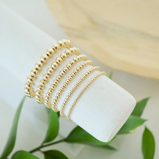 Gold Solo Beaded Bracelet by Amethyst & Opal image 0