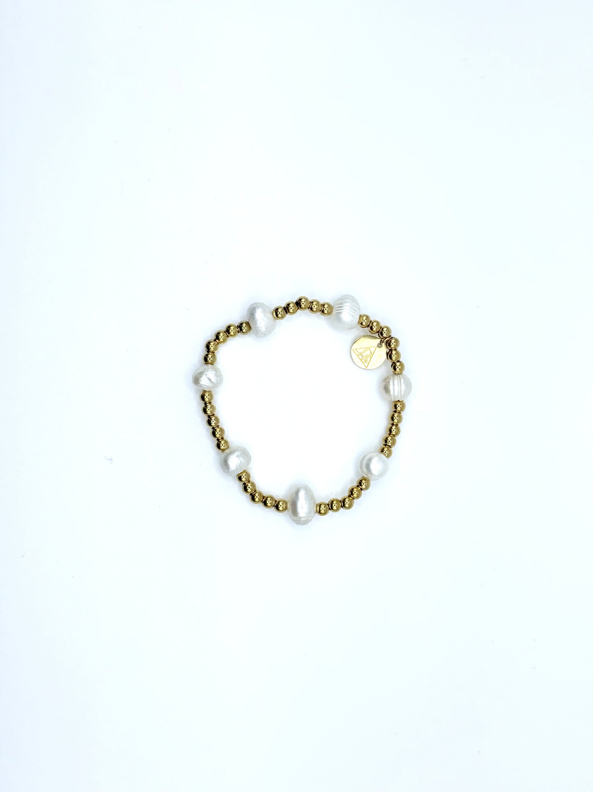 Freshwater Pearl Bracelet~ 18k Gold Plated Stainless Steel image 1