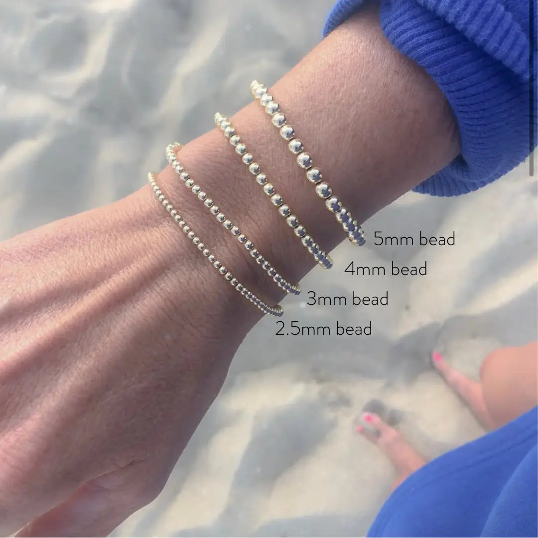 Gold Solo Beaded Bracelet by Amethyst & Opal image 1