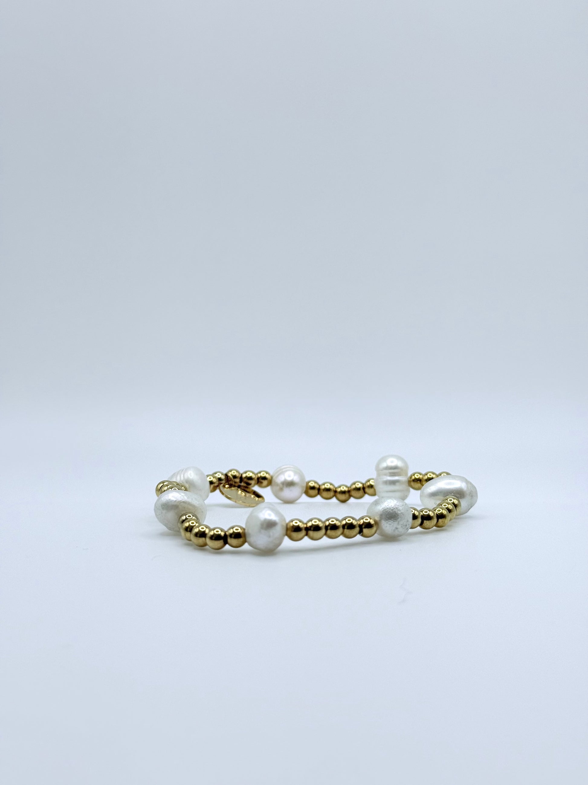 Freshwater Pearl Bracelet~ 18k Gold Plated Stainless Steel image 2