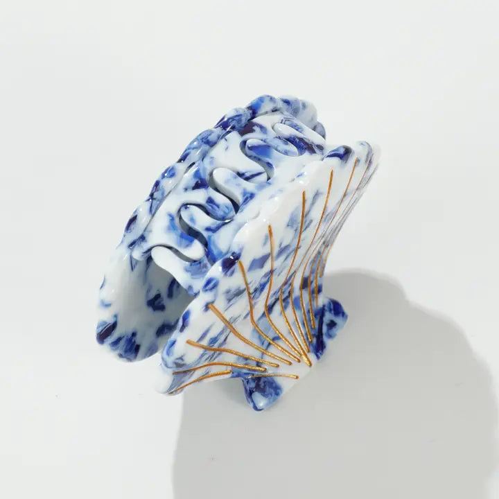 Coastal Blue Seashell Claw Clip image 3