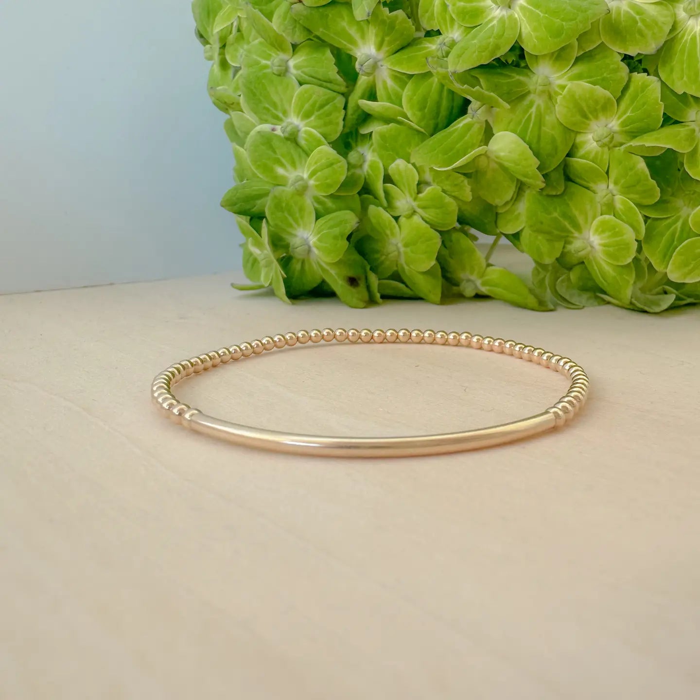 Gold Bar Bracelet by Amethyst & Opal image 0