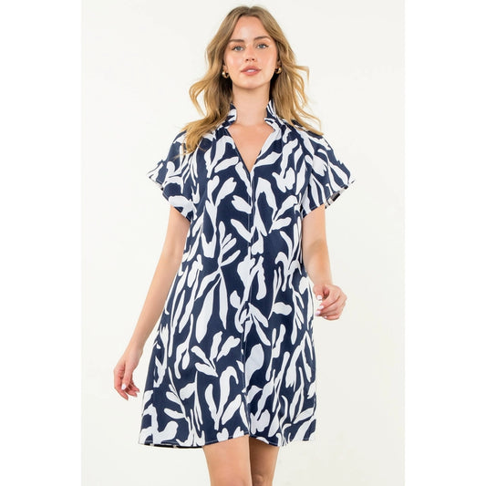 Flutter Sleeve Print Dress image 0