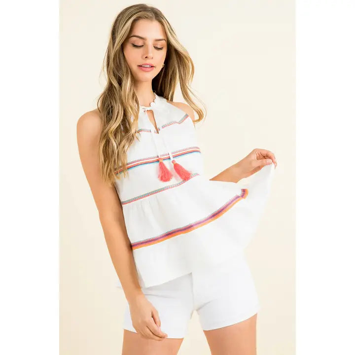 Poplin Embroidered Halter image 0