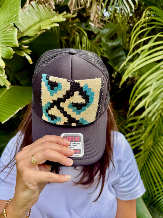Black Kilim Trucker Hat | ORIJINAL