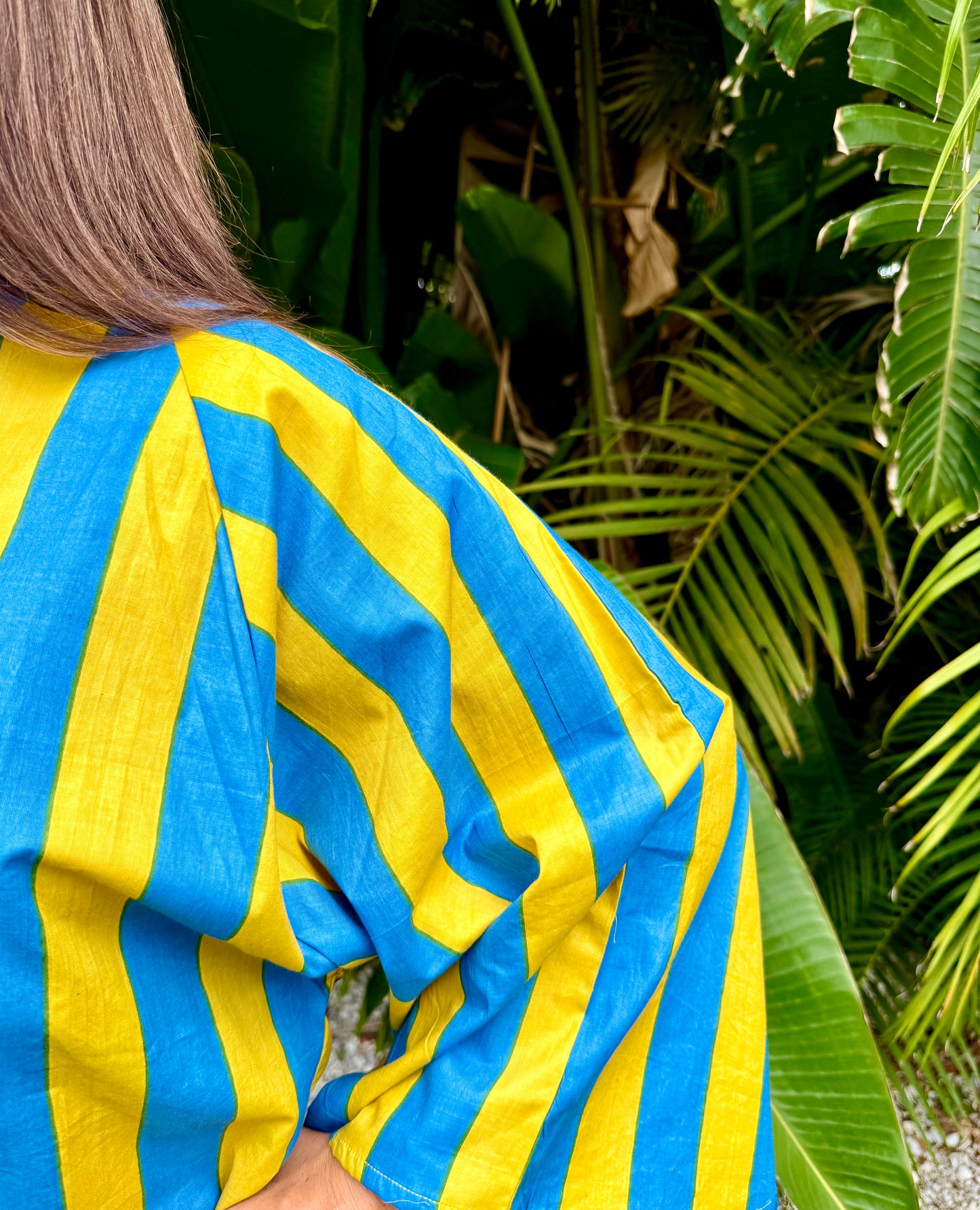 Annie Caftan (Electric Blue/ Gold)