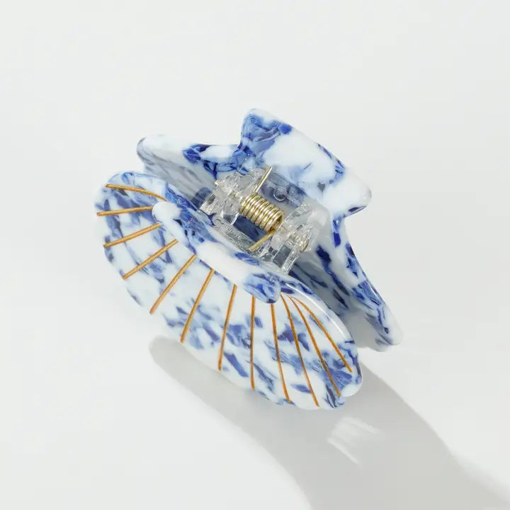 Coastal Blue Seashell Claw Clip image 2