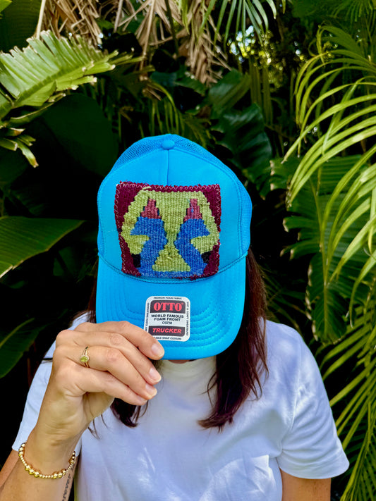 Electric Blue Kilim Trucker Hat | ORIJINAL