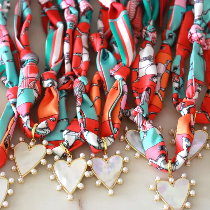 The Scarlett Heart Scarf Necklace image 0