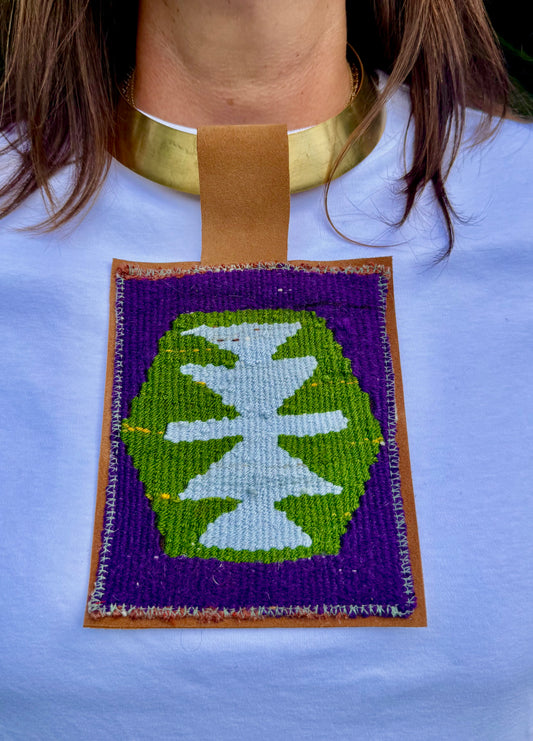 Aspen Pendant OG Brass Neck- Purple, Green, Lt. Blue